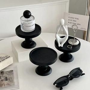 레트로 우드 수납 트레이 거실 장식 스탠딩 아로마테라피 캔들 트레이 심플 주얼리 디스플레이 랙