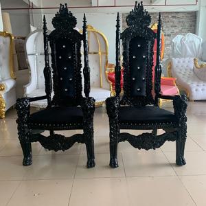 고품질 킹 왕좌 레드/블랙/화이트 로얄 의자 골드/실버 프레임, 빈티지 스타일 호텔 웨딩/가구 핫세일