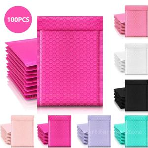100PCS 배송 포장 용품 여러 가지 빛깔의 포장 가방 가방 소규모 비즈니스 버블 봉투 우편 사무실 학교