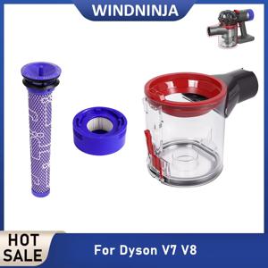 다이슨 V7 V8 SV10 SV11 핸드헬드 무선 진공청소기 교체용 먼지통/쓰레기통/쓰레기통 부품 액세서리