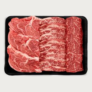 프리미엄 특마블 꽃등심 살치 치마 채끝 업진 부채 특수 구이 모둠 소고기 세트 600g