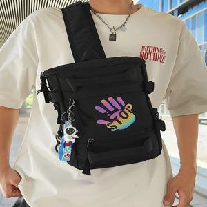 남성용 대용량 크로스백 사이클링 숄더백 기능성 스타일 반사 가슴 가방 캐주얼 레저 옥스포드 천 백팩