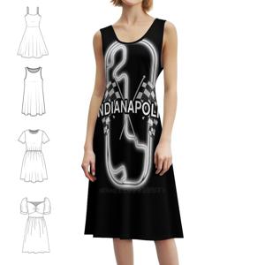 인디 스피드웨이 여성을위한 섹시한 휴가 드레스 비치 파티 생일 미니 드레스 인디애나폴리스 스피드웨이 모터 카 레이스 여성 드레스