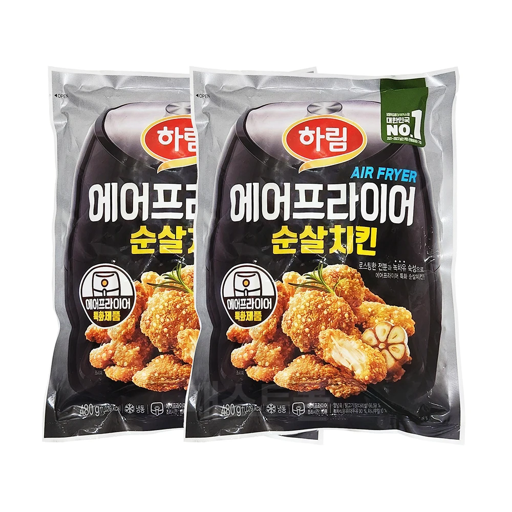 하림 에어프라이어 순살치킨 480g 2개
