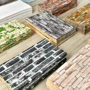 3D 벽돌 벽 스티커, DIY 장식, 자체 접착 방수 벽지, 침실 주방 홈 벽 장식 종이