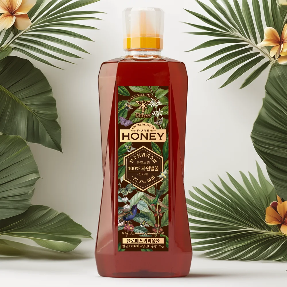 플로비즈 커피꿀 2kg 베트남 자연벌꿀 대용량