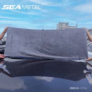 SEAMETAL 160X60CM 마이크로 화이버 세차 타올 두꺼운 수건 자동차 양면 부드러운 천 자동 디테일링 케어 세탁 건조 넝마