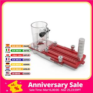 엔조이우드 다기능 라우터 모티스 지그 도어 힌지 템플릿 가이드 레일 어댑터 원형 슬롯팅 목재 트리밍 및 홈 가공용