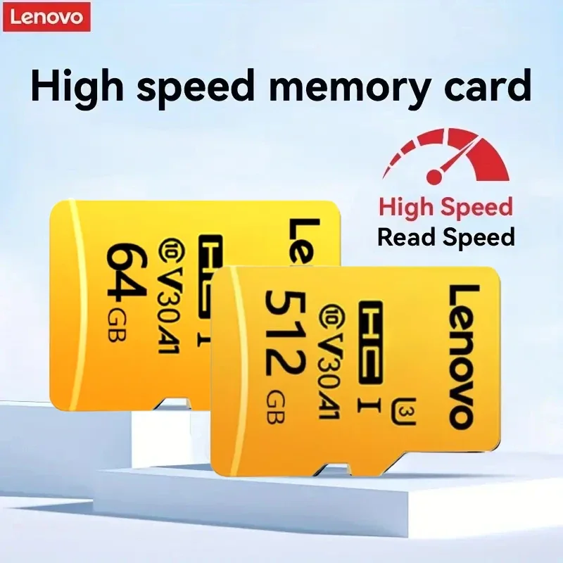 레노버 512GB 고속 마이크로 SD 카드 클래스 10 TF/SD 미니 메모리 카드 (카메라, 휴대폰, 컴퓨터용) - 128GB, 256GB 옵션 제공