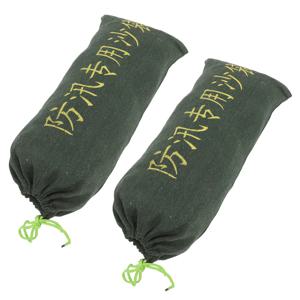 2개입 25x50cm 재사용 가능 물활성화 홍수 방지 백, 고강도 캔버스 흡수성 확장형 드로스트링 모래주머니 (가정용, 차고 문용)