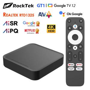 RockTek GT1 UHD TV 박스 Google 인증 2GB 32GB Realtek1325 A55 Edge AI 지원 Dolby Atmos 2T2R Wifi5 BT5.2 Android Box TVBOX