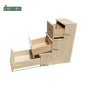 가정용 사다리 단단한 나무 2단 사다리 의자 이중 목적 사다리