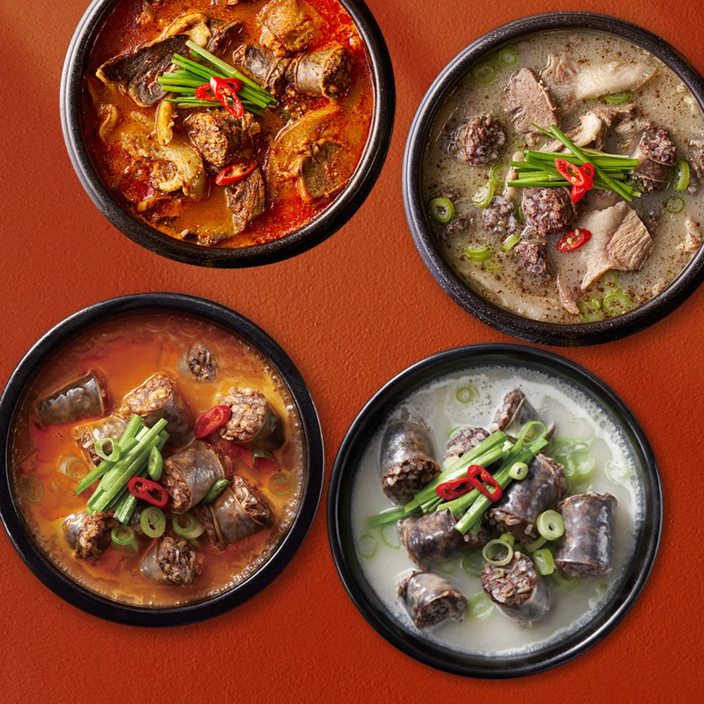 솔로식당 순대국 4종 4팩 골라담기 (옵션)