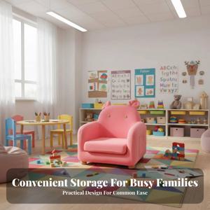 생물 모양의 러브시트 탈부착 및 세탁 가능한 커버, 어린이 가구, 귀여운 만화 디자인, 부모를 위한 고밀도 폼 패딩