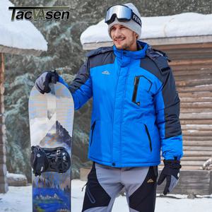 TACVASEN 남성용 양털 안감 산악 재킷, 탈착식 후드 코트, 스키 스노보드 파카, 아웃도어 하이킹 재킷, 겨울 아웃웨어