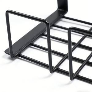 테이블 아래 금속 수납 랙 케이블 정리 트레이 가정 사무실 책상용 와이어 정리함 무타공 주방 수납 액세서리