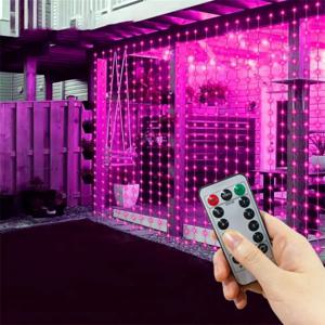 8가지 조명 모드 USB 전원 LED 커튼 라이트 발렌타인데이 라마단 장식용 2026 웨딩 이드 무바라크 요정 조명