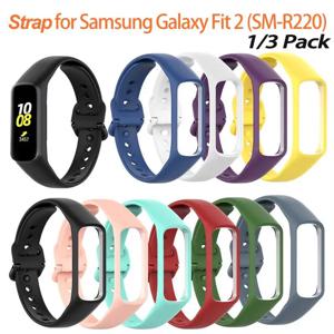삼성 갤럭시 핏 2(R220) 밴드 스트랩 삼성 SM-R220 피트니스 스마트워치 교체용 소프트 실리콘 손목 스트랩