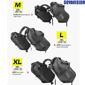 18L 28L 48L 오토바이 안장 가방 방진 모터 사이드 가방 숄더 백 범용 오토바이 Panniers 사이드 스토리지 수하물