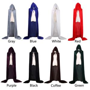 크리스마스 Pleuche 벨벳 망토 케이프 후드 중세 의상 마녀 위카 뱀파이어 할로윈 크리스마스 코스프레 의상 케이프