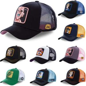 남성용 드래곤볼 야구 모자, 스냅백 피크 캡, 자수 힙합 모자 스타일, 선 바이저 조절 가능 트럭 운전사 메쉬 캡, 모든 스타일