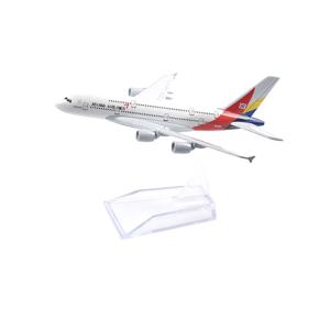 JASON TUTU 16cm Asiana Airlines 비행기 모델 Airbus A380 비행기 비행기 다이캐스트 금속 1/400 스케일 비행기