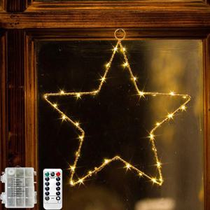 1개 다섯개 별 문자열 조명, LED 별 조명, 8가지 조명 모드/타이머 크리스마스 장식이 있는 장식 별 조명