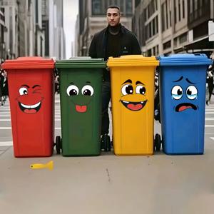 4 개/대 만화 얼굴 빈 스티커 쓰레기통 벽 화장실 장식 냉장고 재미 테마 장식에 대 한 자기 접착 홈 장식