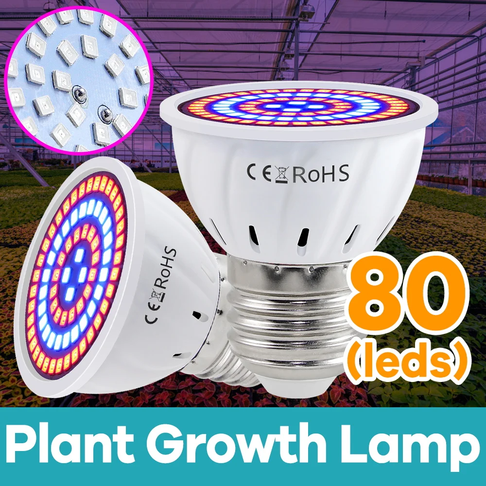 풀 스펙트럼 식물 성장등 220V E27 LED 전구 GU10 수경재배 B22 씨앗 재배 램프 MR16 다육식물 E14 성장 조명