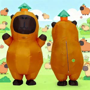 성인용 만화 카피바라 코스튬 인플레이터블 할로윈 코스프레 파티 드레스 공연용 에어 블로우 슈트
