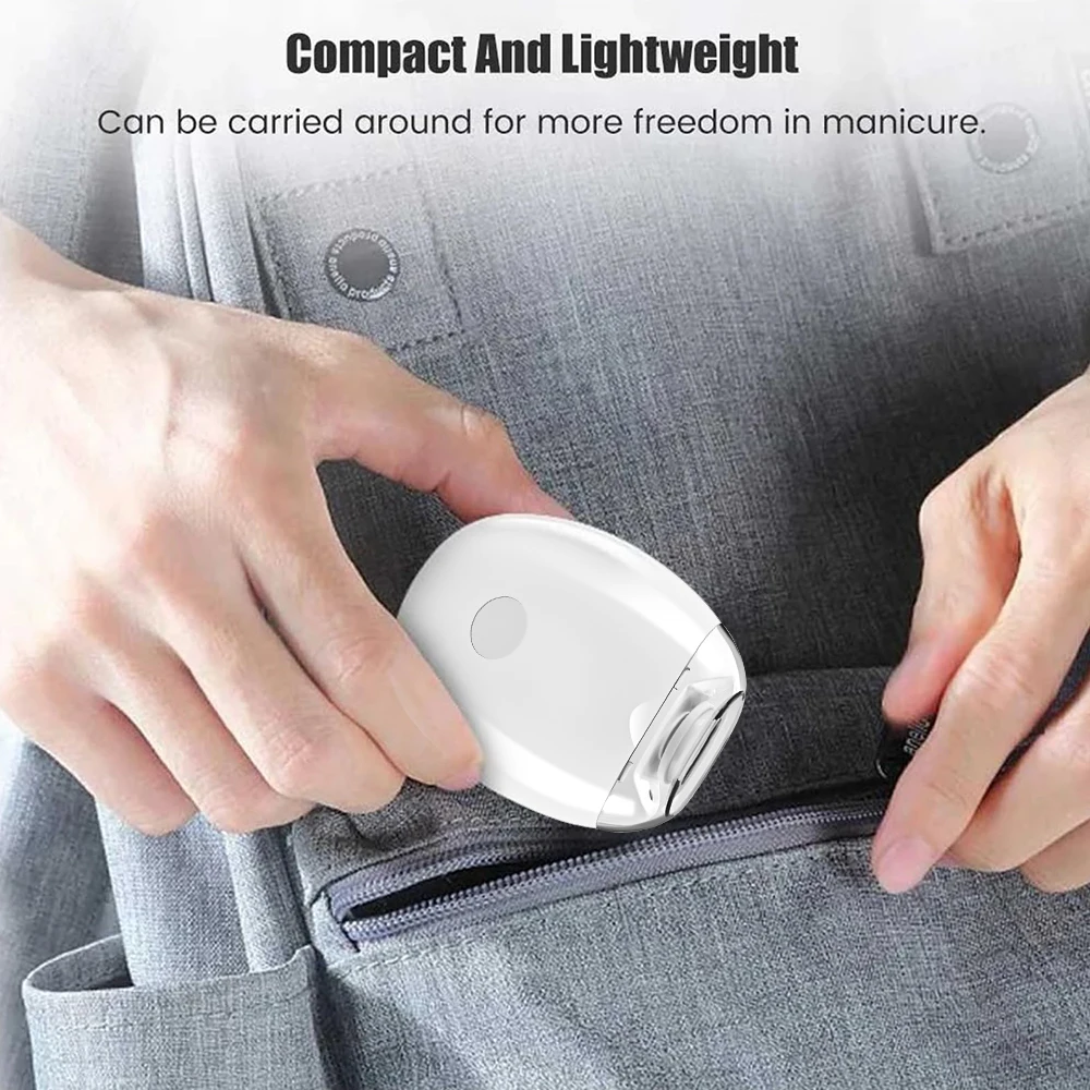 2 in 1 LED 조명 전동 손톱깎이, 자동 손톱 그라인더 트리머, 유아 및 성인용 미니 매니큐어 도구, 네일 케어
