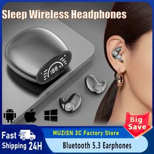 MUZISN 블루투스 5.3 이어폰 미니 노이즈 캔슬링 스포츠 러닝 이어폰 생활 방수 게이밍 음악 인이어 이어폰