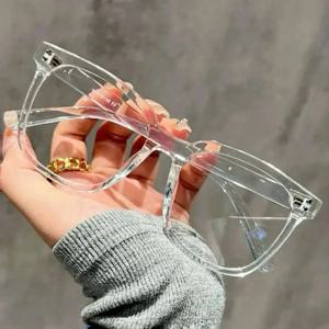 1/3 쌍의 유니버설 패션 안경 사각 프레임 안경 세련된 캠퍼스 스타일 클리어 블랙 프레임 백 투 스쿨