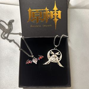 Genshin Impact Columbina Durin 코스프레 DIY 펜던트 애니메이션 드래곤 윙스 하트 체인 Kawii 만화 토끼 힙합 선물 파티 소품