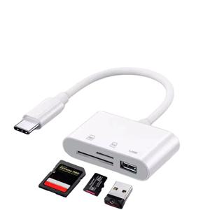 6 in 1 USB C 카드 리더기 OTG 어댑터 - SD TF 카드, USB 플래시 드라이브용, 안드로이드 폰, 윈도우 PC, 맥북, 아이패드 호환