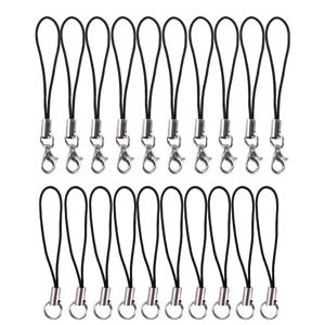 10개 휴대폰 걸이 클립 열쇠고리 가방 키링 DYM 폰 끈 스트링 폰 끈 랍스터 클래스프 로프 끈 라리엣 코드