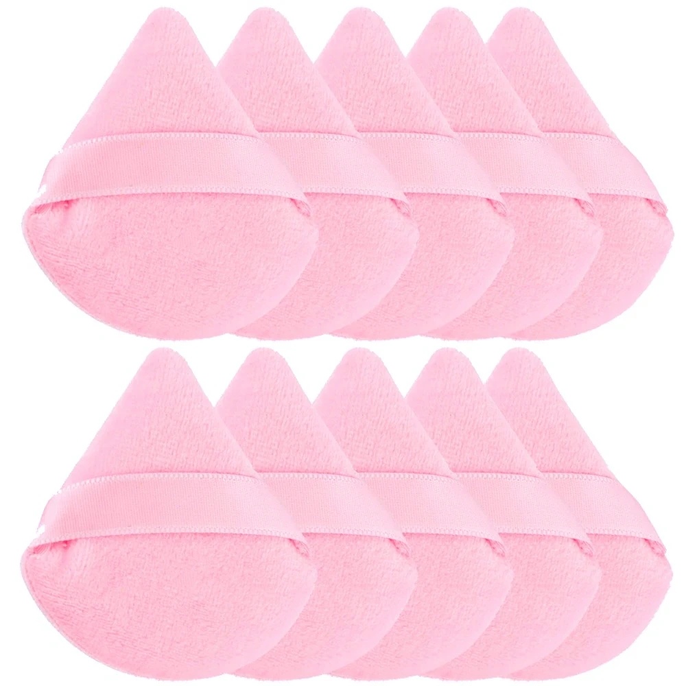 1/2/3/6Pcs 삼각형 벨벳 파우더 퍼프 페이스 코스메틱 아이 뷰티 메이크업 도구 재사용 가능한 스폰지 워셔블 미니 파우더 퍼프 액세서리