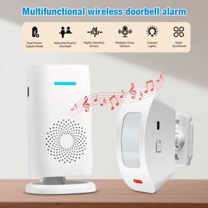 KERUI 무선 웰컴 차임 벨 PIR 모션 센서/알람/도어벨 차임 홈 스토어 상점 사무실 스마트 홈 보안 433mhz