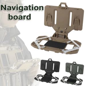 전술 조끼 가슴부분 지도/휴대폰 홀더, MOLLE 플레이트 캐리어 사냥 조끼용, 빠른 접근 접이식 관리 패널