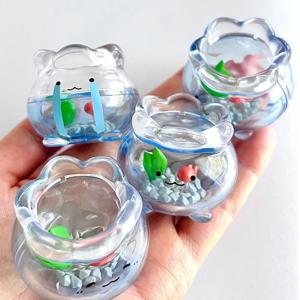 신상품 투명 미니 어항 쥐니 익스프레션 블라인드 박스 귀여운 미니 피규어 데스크탑 장식 서프라이즈 선물