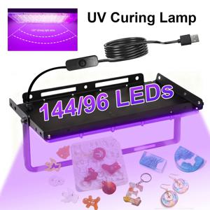 96/144LED USB 자외선 접착제 경화 램프, 레진 경화 장치. 레진 몰드, 쥬얼리 제작, DIY 수공예 재료.