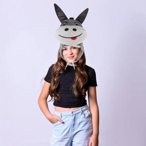 당나귀 모자 귀여운 겨울 축제 파티 모자 재미있는 의상 비니 따뜻한 동물 드레스업 휴일 코스프레 헤드기어 크리스마스