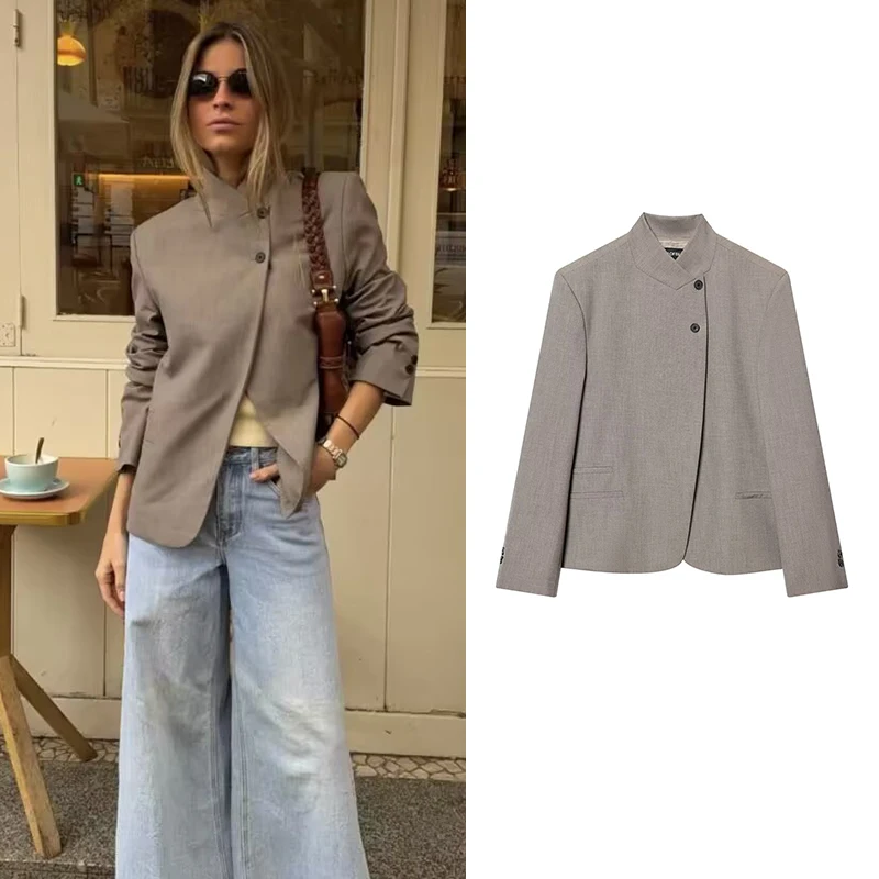 여성용 봄 블레이저 블라우스 2026 신상 패션 젊은 여성들을 위한 우아한 여행 휴가용 재킷 봄 스트릿 스타일 블레이저 재킷