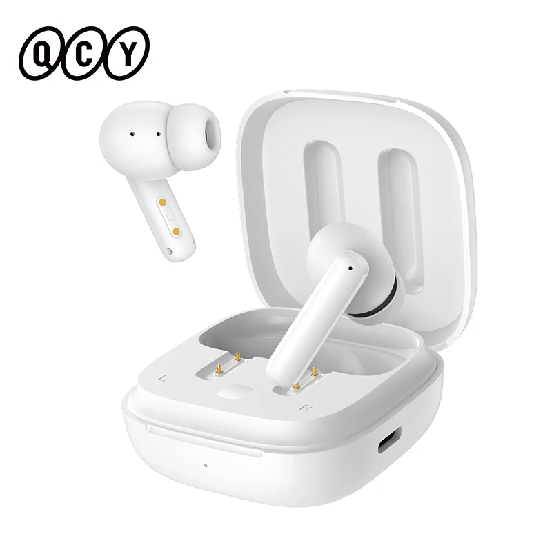 QCY T13 ANC 무선 이어폰 Bluetooth 5.3 능동형 소음 제거 헤드폰 4 마이크 ENC 헤드셋 이어폰 형 게임용 이어 버드