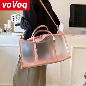 해변 투명 가방 방수 PVC 대용량 젤리 가방 여행 미니멀리스트 스토리지 수영 여성을위한 휴대용 워시 가방