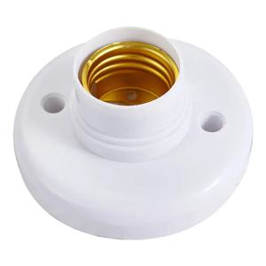 1/4PCS 220V E27 나사형 램프 스탠드 전구 소켓 홀더 어댑터 베이스 캡 소켓 화이트 천장 조명 램프 전구 고정 베이스
