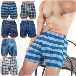 1PC Mens Sleepwear Plaid Pajama Bottoms At Home 플러스 사이즈 복서 남성용 브리프 하이 웨이스트 알로 바지 코튼 슬랙스 수면 바지
