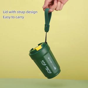 보온병 커피 머그잔 누출 방지 진공 이중 벽 여행 커피 컵 휴대용 벨트 컵 스테인레스 스틸 머그잔