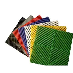 플라스틱 바닥재 미끄럼 방지 세차장 인터로킹 배수 차고 매트 산업용 차고 바닥 타일