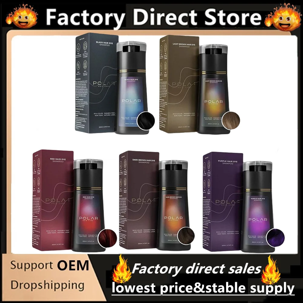 3 in 1 즉시 염색 샴푸 헤어 염색 샴푸 영양 공급 오래 지속되는 컬러 염색 여성 & 남성용 새치 커버